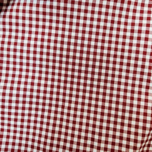Banana Republic LS Shirt Burgundy Check SMALL 14-14.5 - Picture 3 of 4